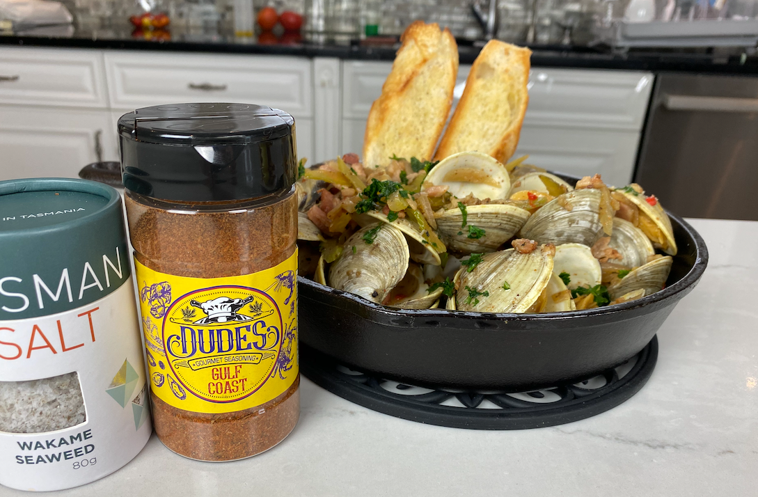 Happy Clams in Beer Broth Dudes Gourmet