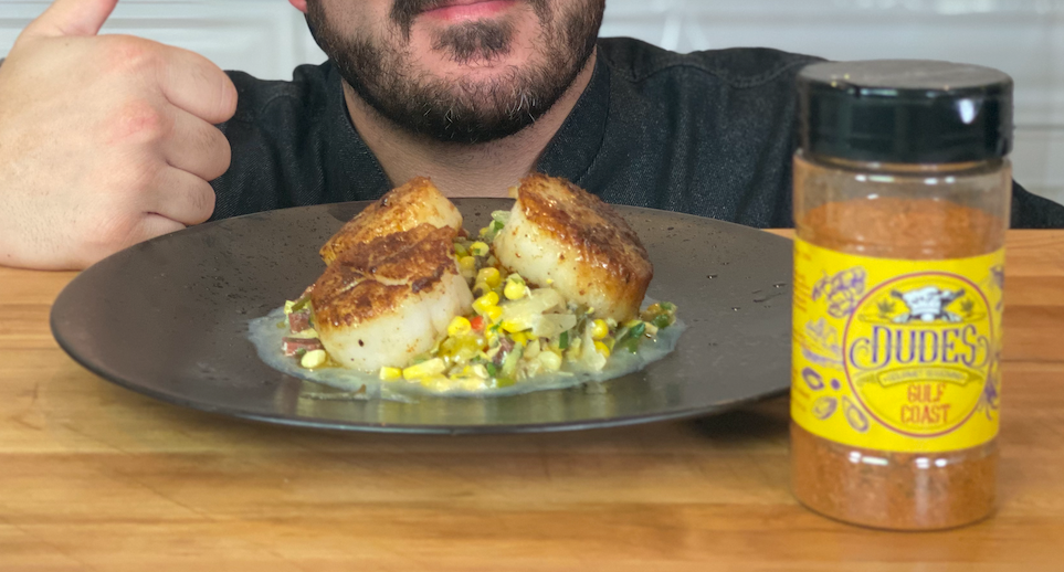 Seared Scallops with Roasted Corn and Chorizo Recipe